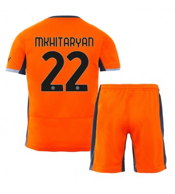 Lacne Dětský Futbalové dres Inter Milan Henrikh Mkhitaryan #22 2023-24 Krátky Rukáv - Tretina (+ trenírky)